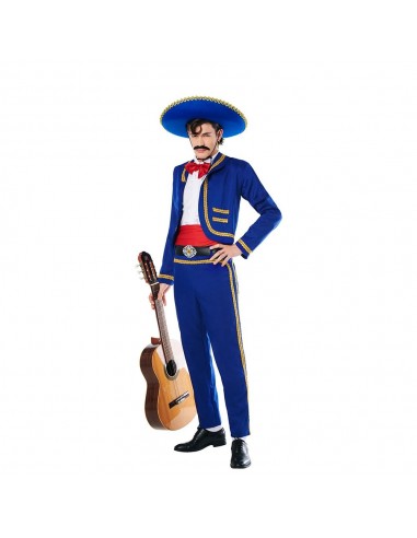 DISFRAZ MEXICANO CALAVERA AZUL HOMBRE...