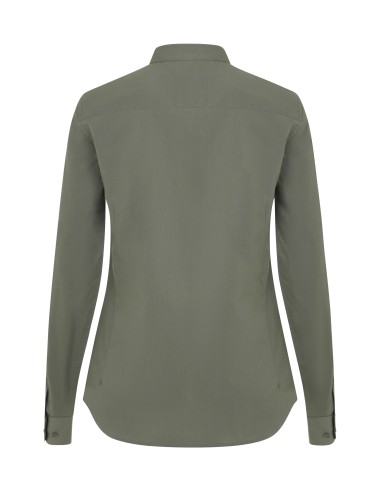 Camisa Sra. Cuello Mao Stretch...