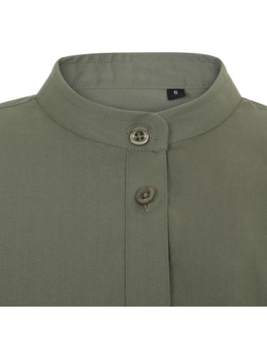 Camisa Sra. Cuello Mao Stretch...