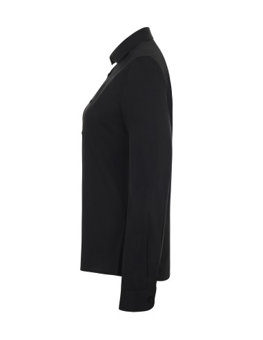 Camisa Sra. m/Larga Stretch Popelín...