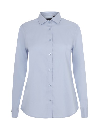 Camisa Sra. m/Larga Stretch Popelín...