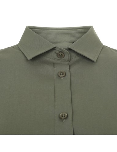 Camisa Sra. m/Larga Stretch Popelín...