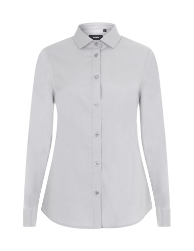 Camisa Sra. m/Larga Stretch Popelín...