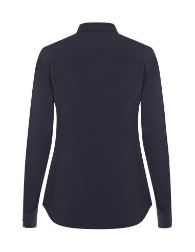 Camisa Sra. m/Larga Stretch Popelín...