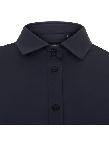 Camisa Sra. m/Larga Stretch Popelín...