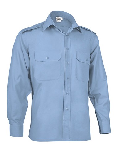 Camisa Marina Manga Larga Hombreras...