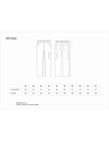 Pantalon Multibolsillos WF1550 Workteam